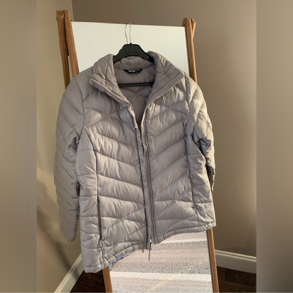 Silver North Face Coat